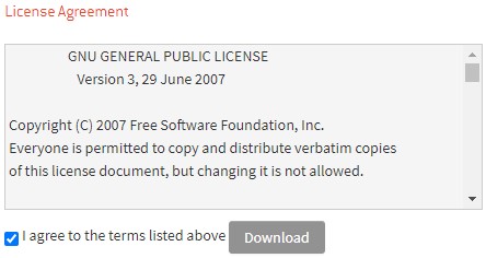 License agreement License agreement