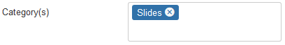 Select the categories