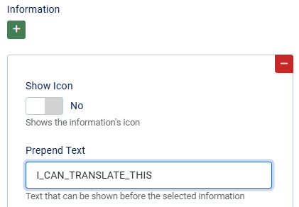 Translate prepend text